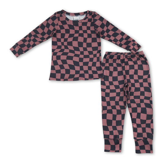 Long sleeves top pants baby kids fall pajamas set