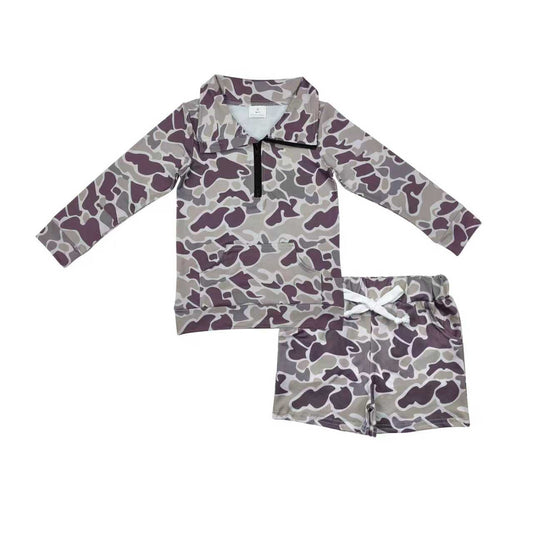 CAMO pullover kids boys zip set