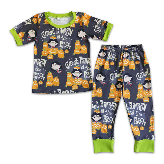 Cutest pumpkin in the patch baby kids Halloween pajamas