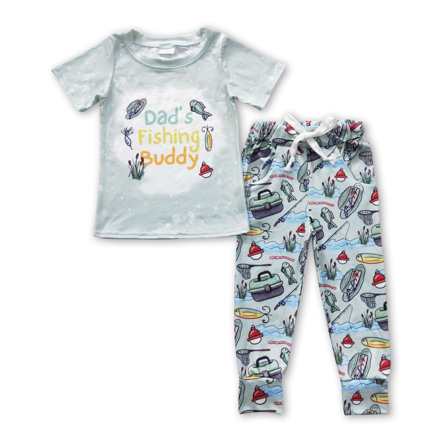 Dad's fishing buddy kids boy clothing set