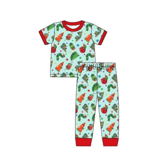 Short sleeves caterpillar baby boys pajamas