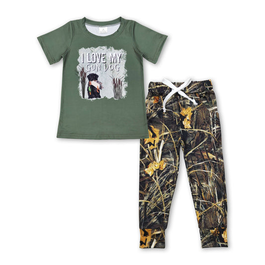 I love my dog camo kids boys clothing