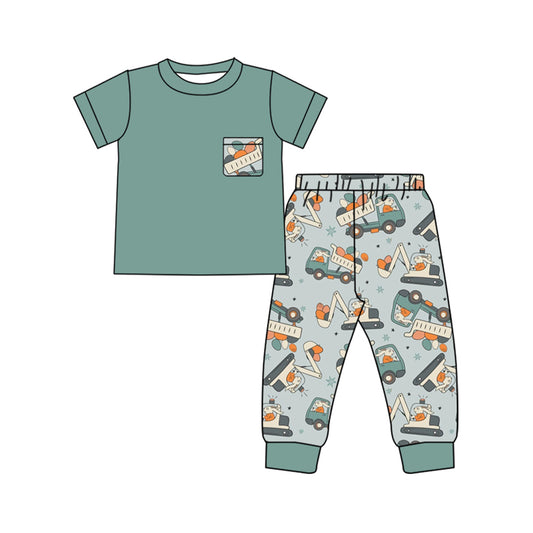 Pocket top eggs constructions pants boys Easter clothes