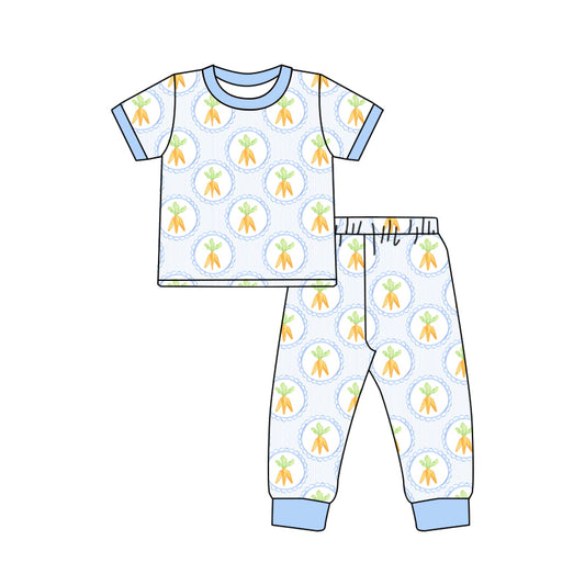 Light blue carrot top pants kids boys Easter pajamas