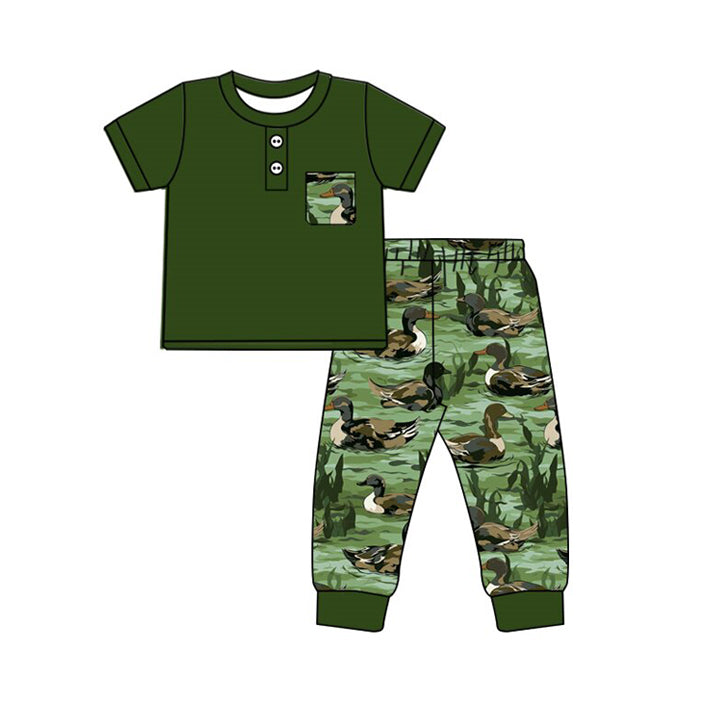 green duck pocket boy outfits