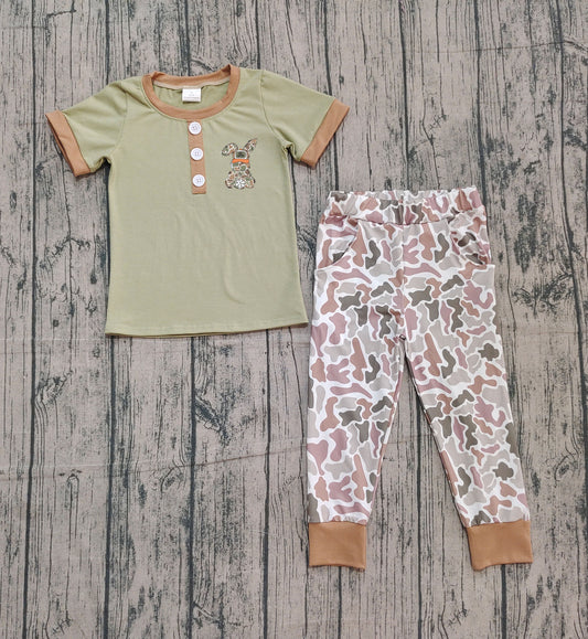 camo rabbit kids boys summer set