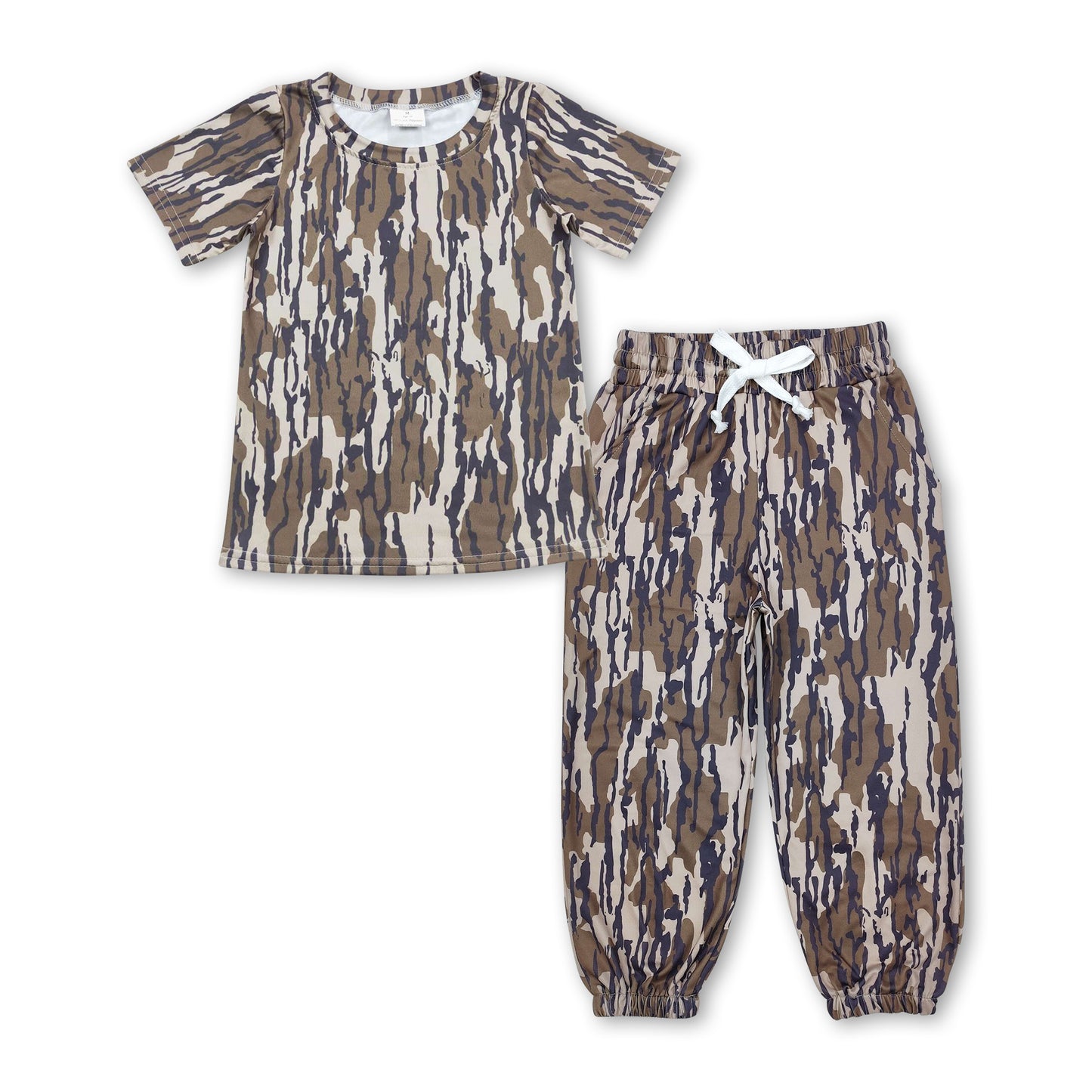Camo short sleeves top pants toddler kids outfits