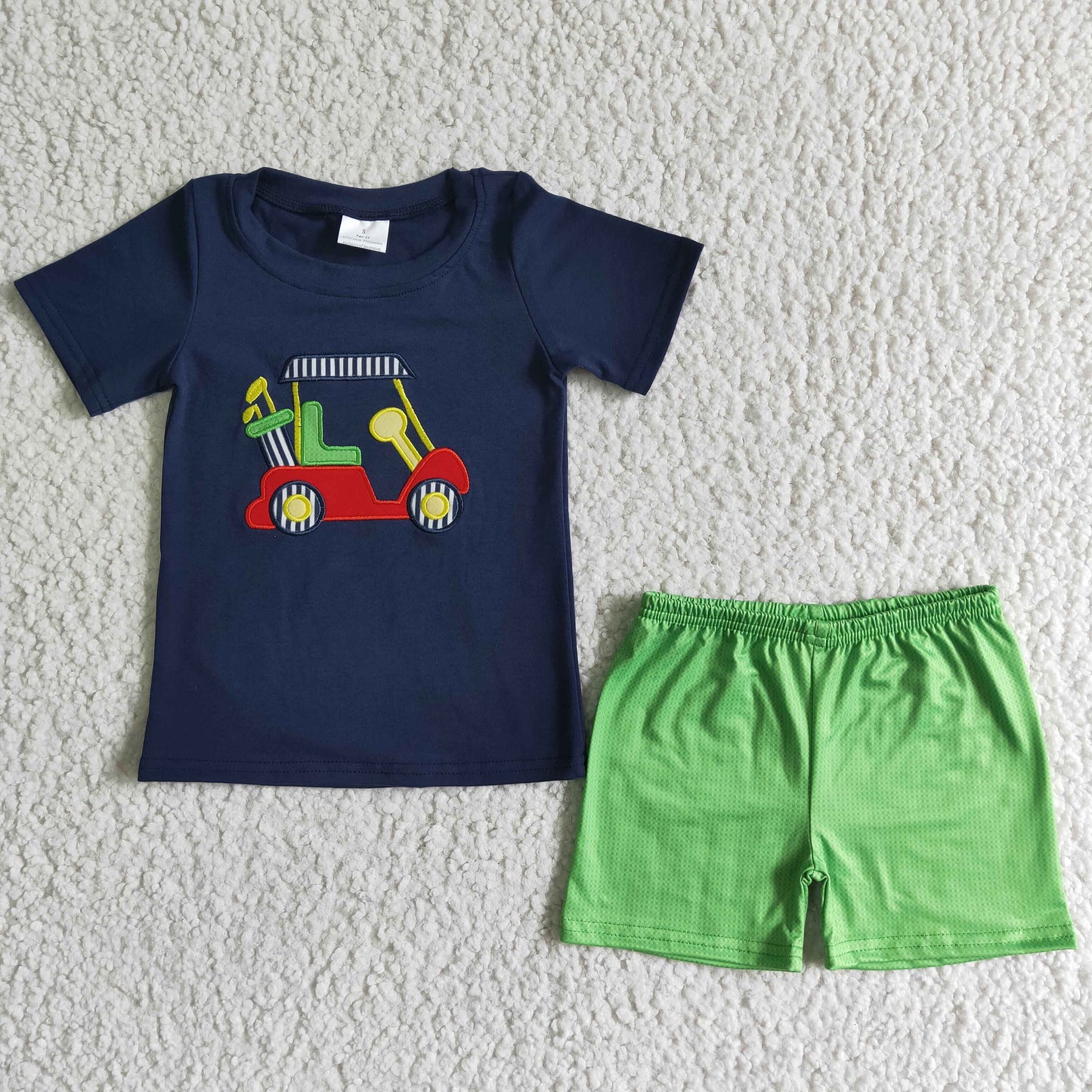 Golf embroidery cotton shirt boy summer clothes