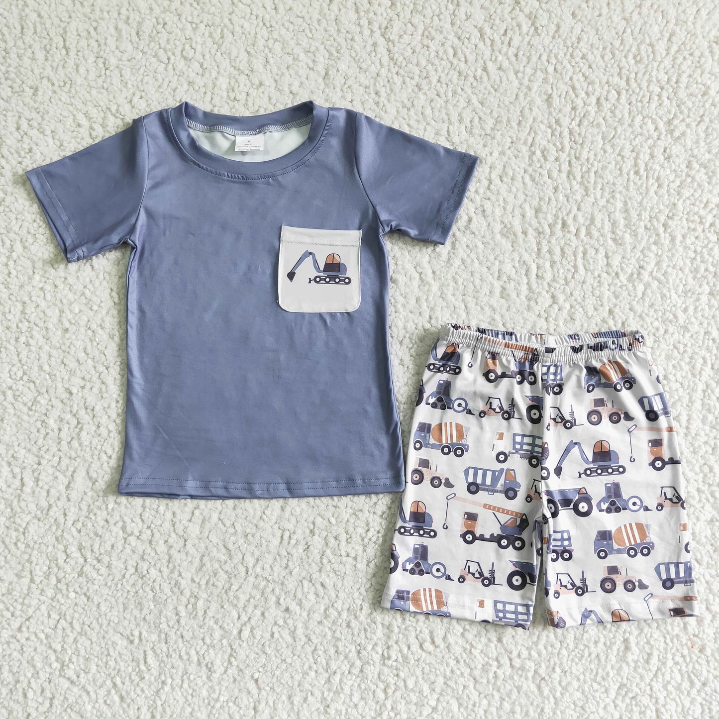 Digging excavator pocket kids boy outfits