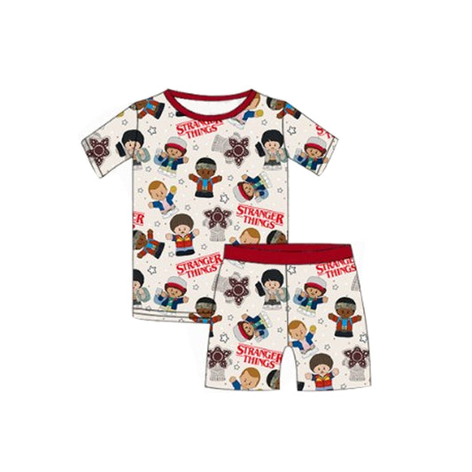 Short sleeves stranger top shorts kids boys clothes