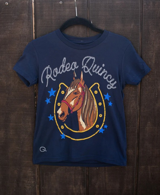 Horse rodeo short sleeves kids boy shirt