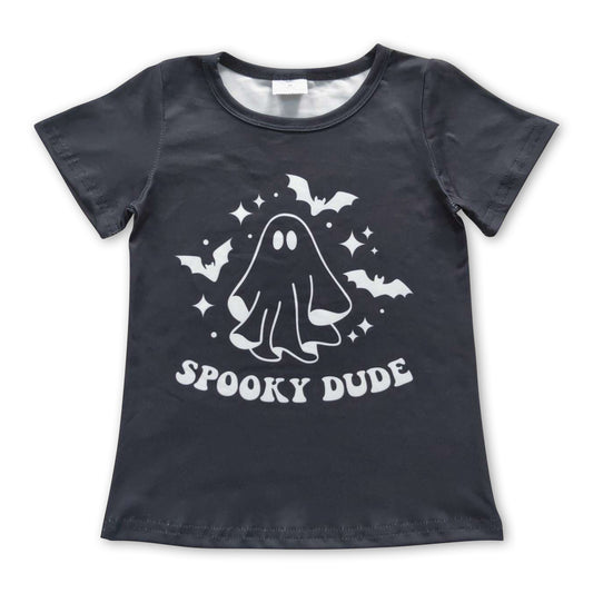 Black spooky dude ghost bat boy Halloween shirt