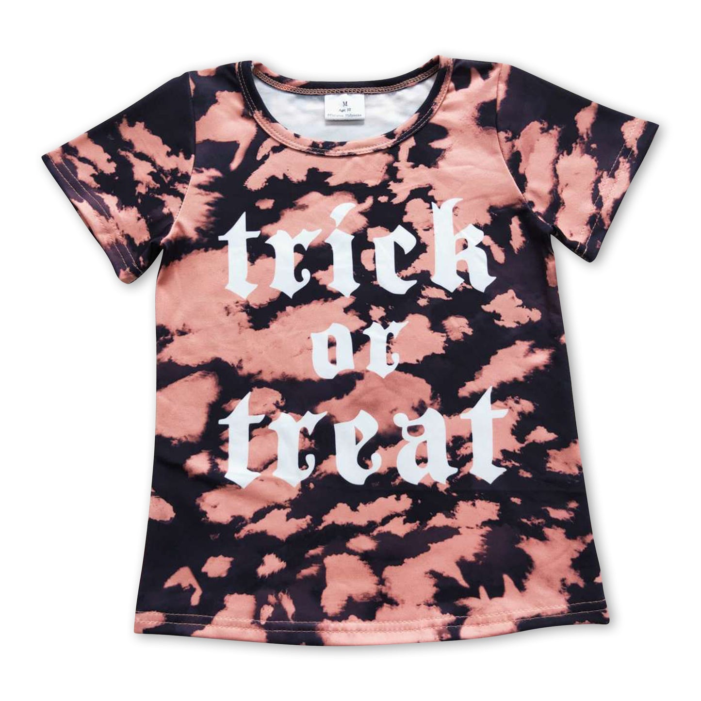 Trick or treat tie dye baby kids Halloween shirt