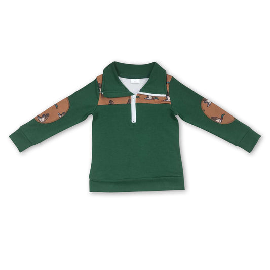 Duck hunting kids boy zipper pullover