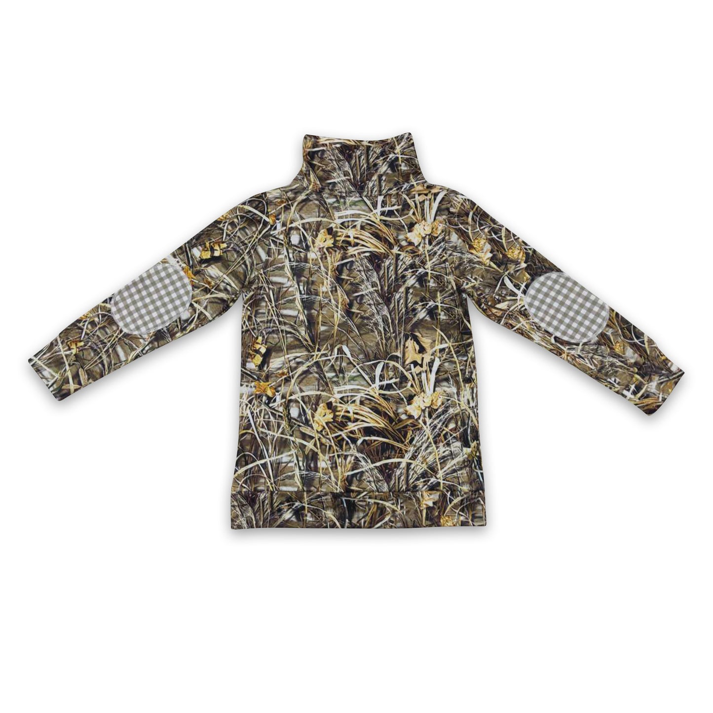 Duck plaid camo kids boy hunting pullover