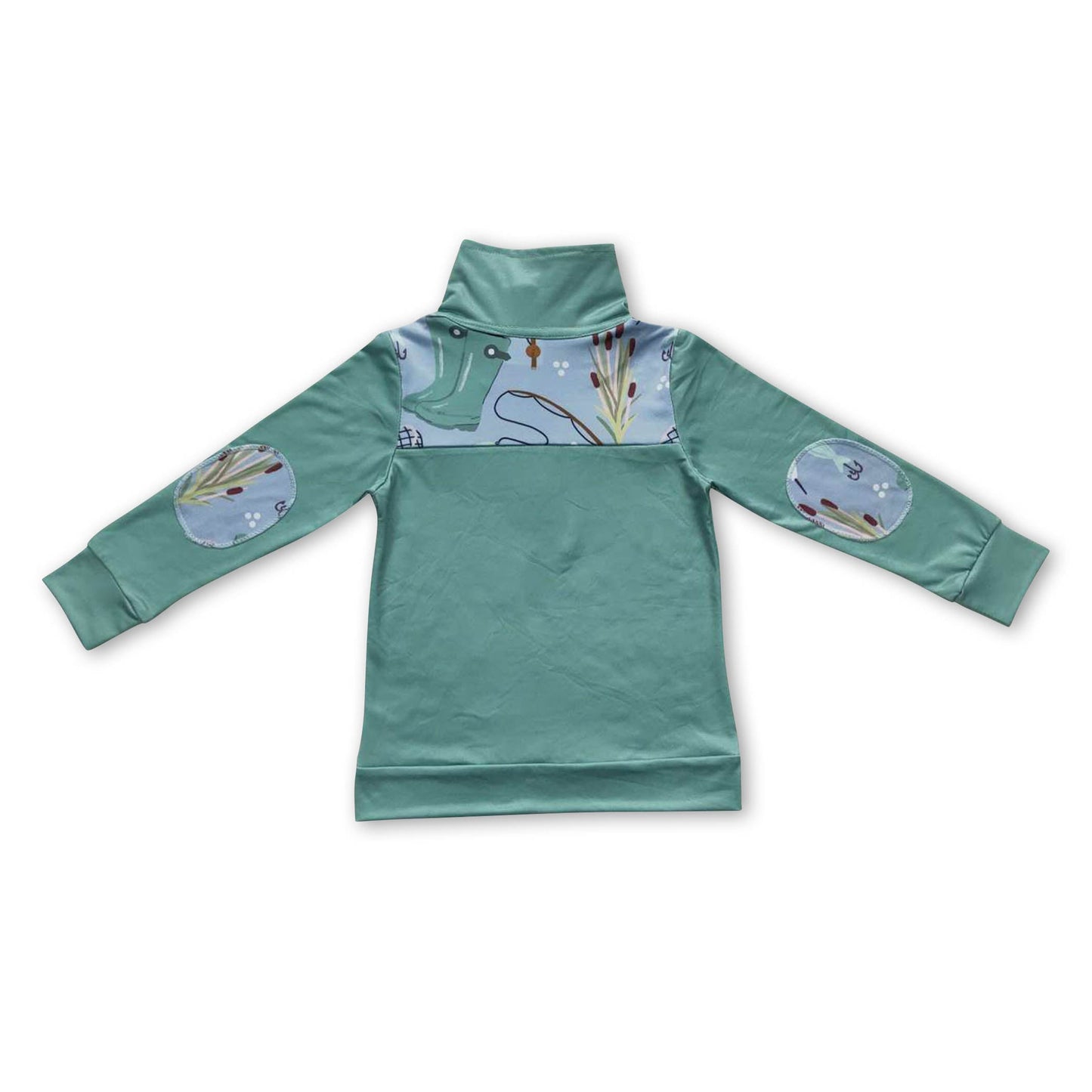 Fishing long sleeves kids boy zipper pullover