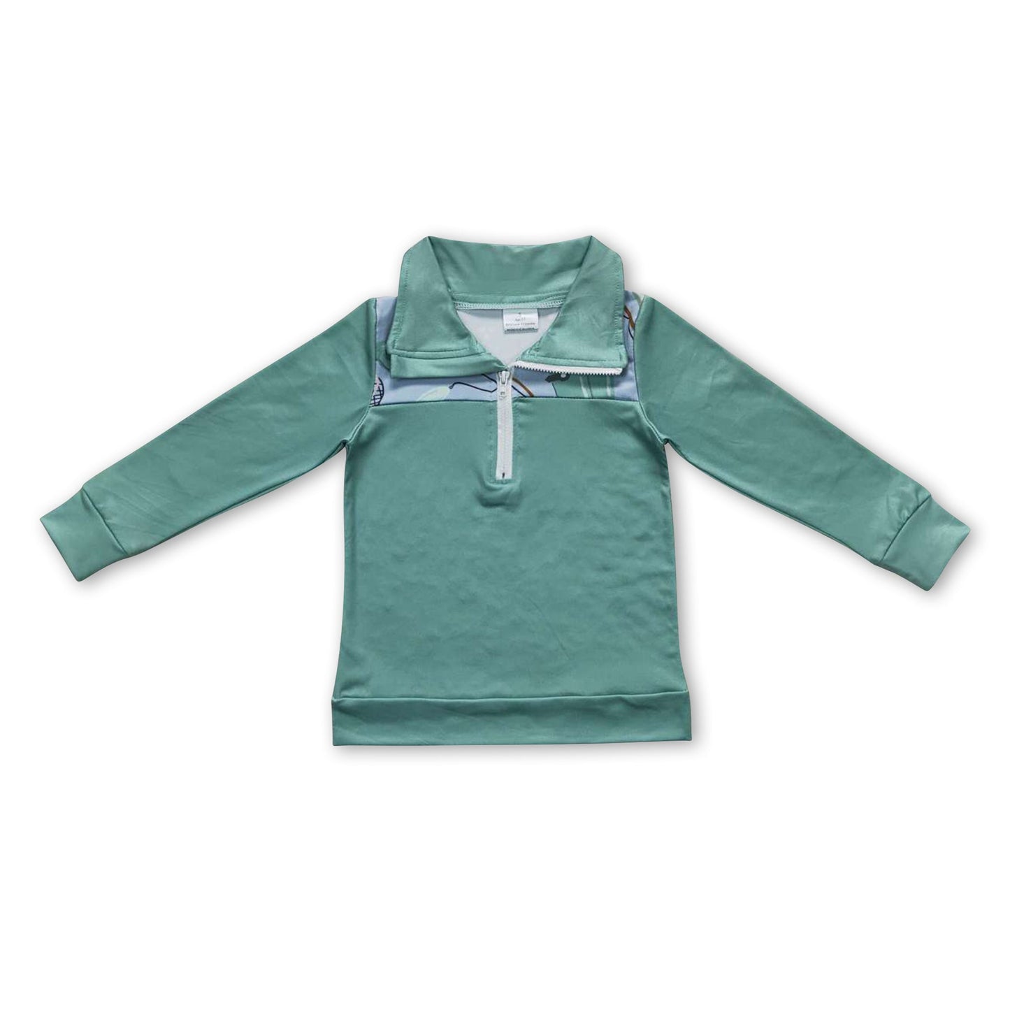 Fishing long sleeves kids boy zipper pullover