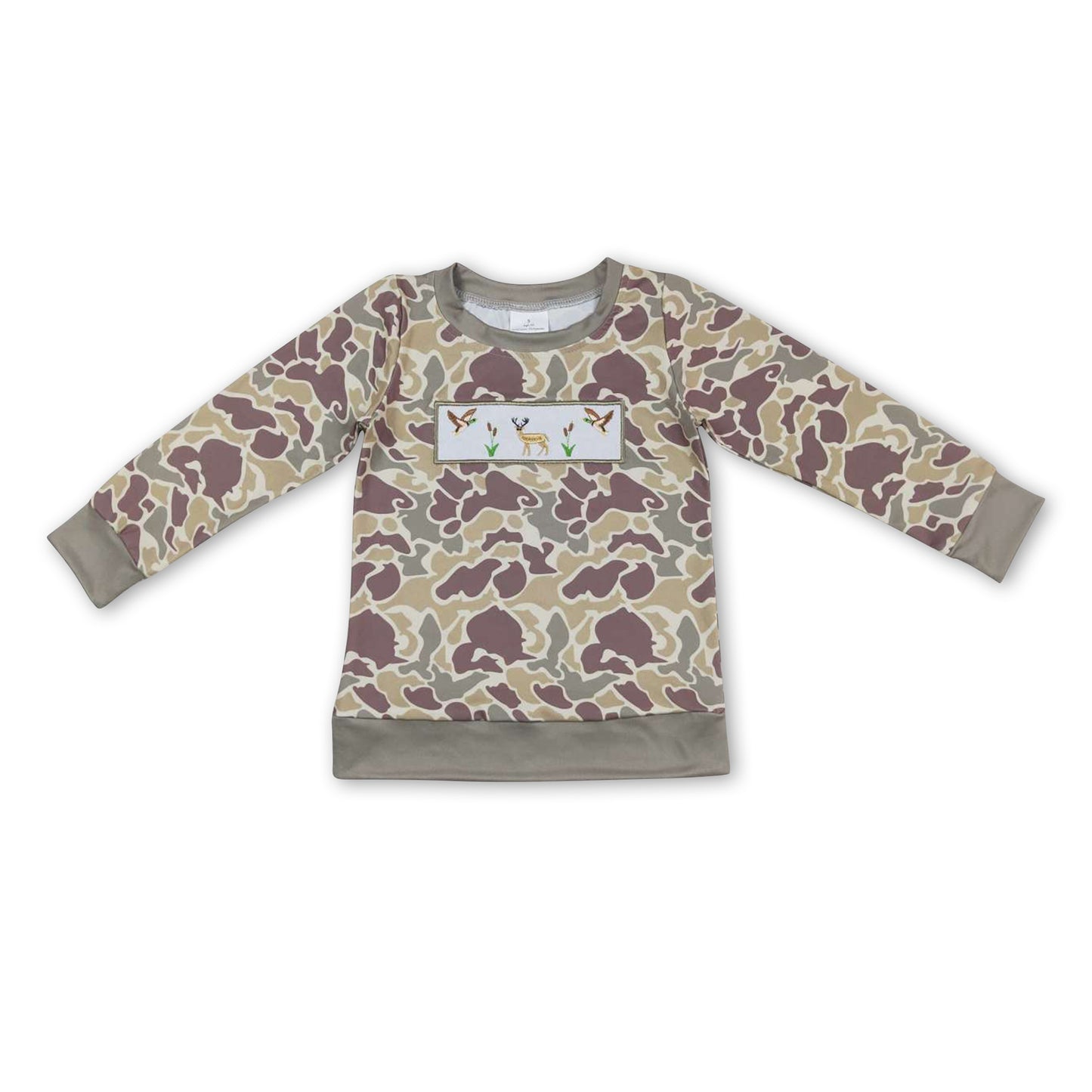 Duck deer camo long sleeves kids boy hunting shirt