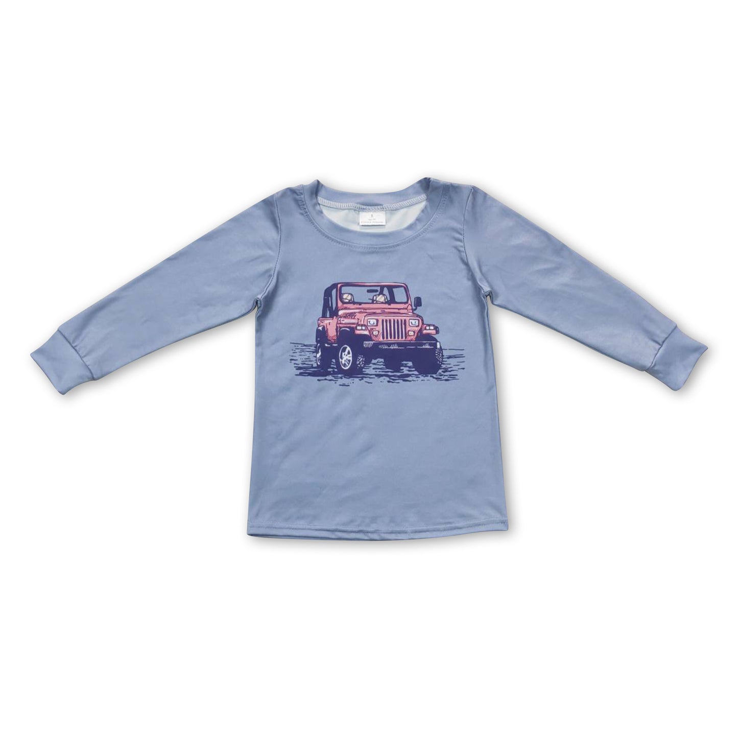 Long sleeves truck kids boy shirt