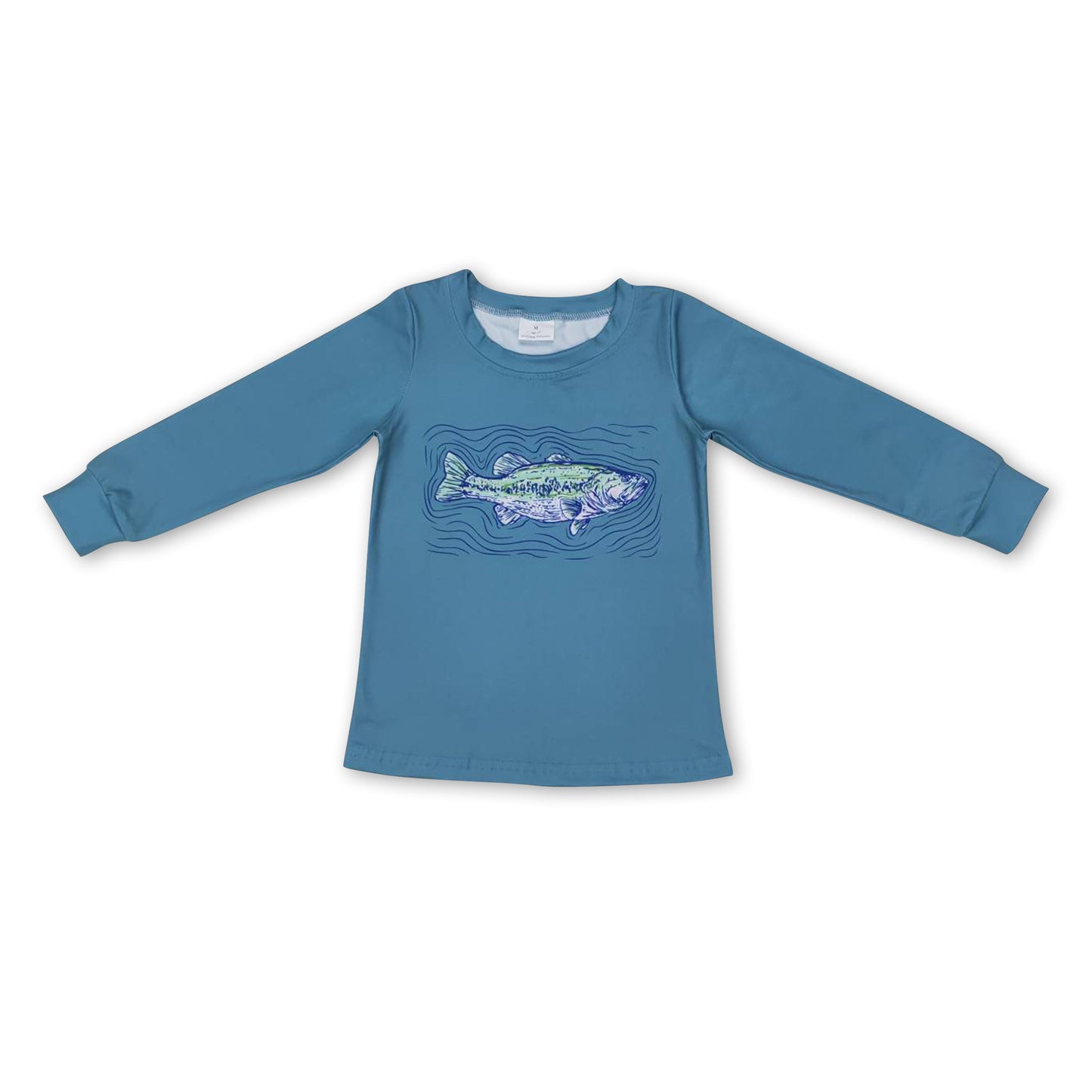 Long sleeves fish kids boy shirt