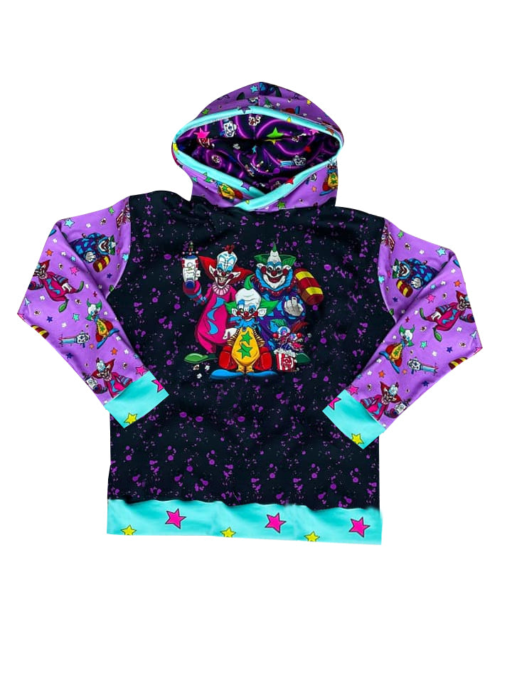 Purple stars monster kids Halloween hoodie