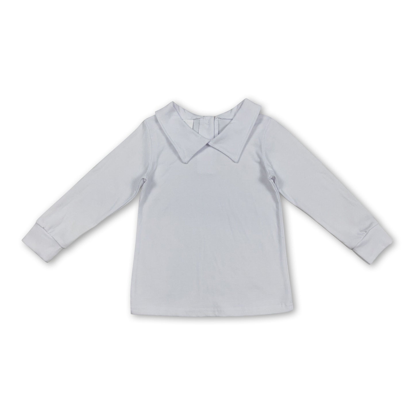 White cotton long sleeves baby kids shirt