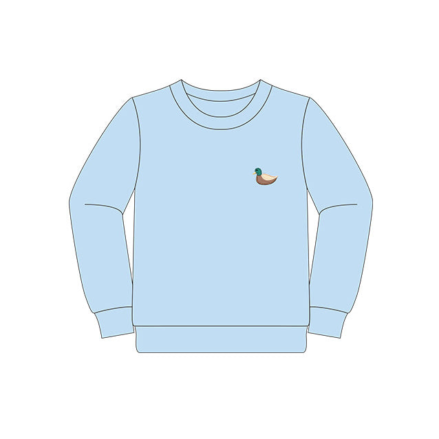 Light blue long sleeves duck kids boys shirt