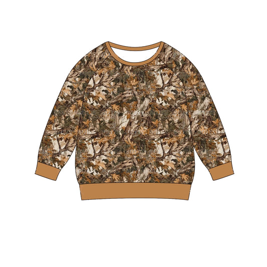 Long sleeves khaki camo kids boys shirt