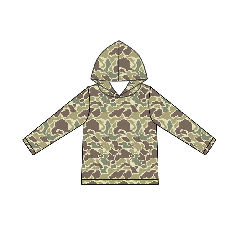 Long sleeves camo kids boys hoodie