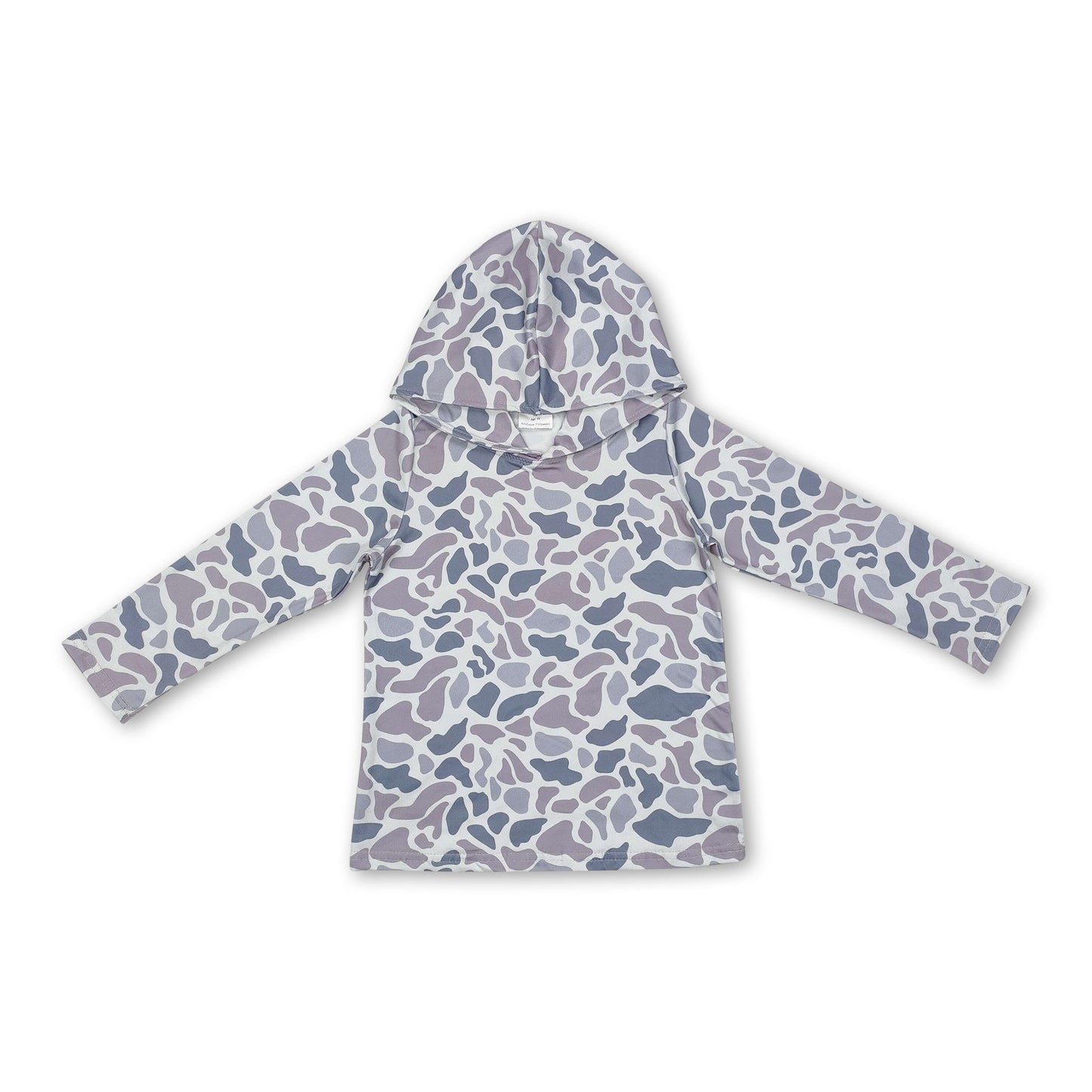 Long sleeves grey camo kids boys hoodie