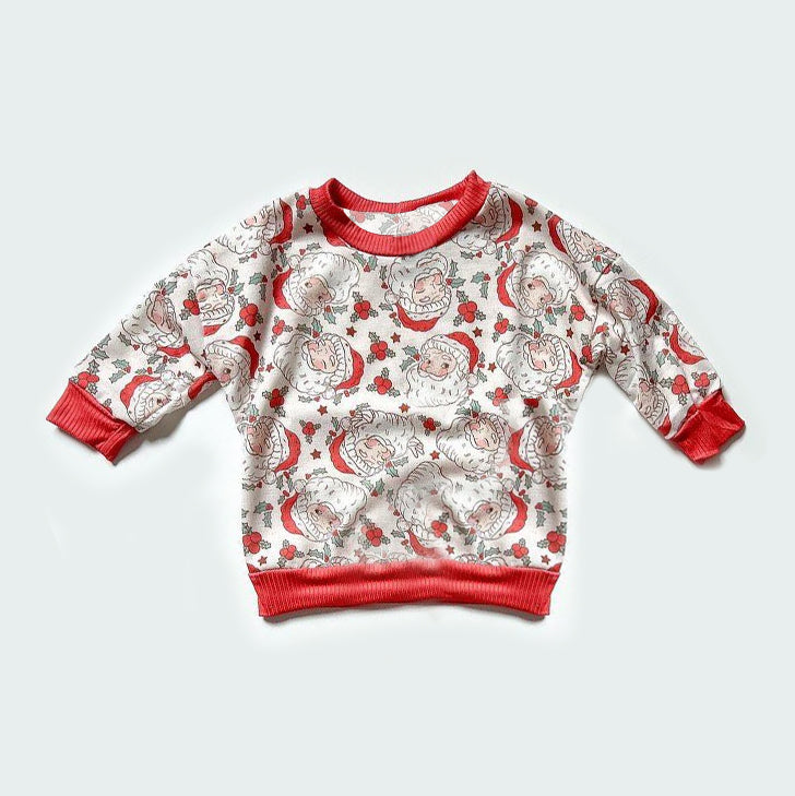 Long sleeves santa berry baby kids Christmas shirt