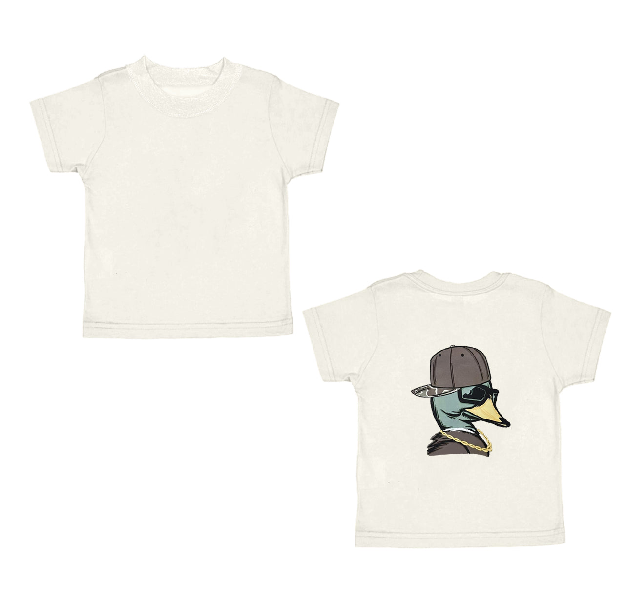 Short sleeves beige hat duck baby boy hunting shirt