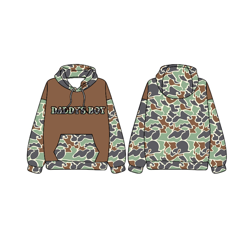 Long sleeves mint  camo daddy's boy hoodie