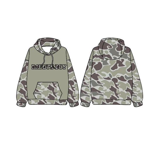 Long sleeves camo daddy's boy hoodie