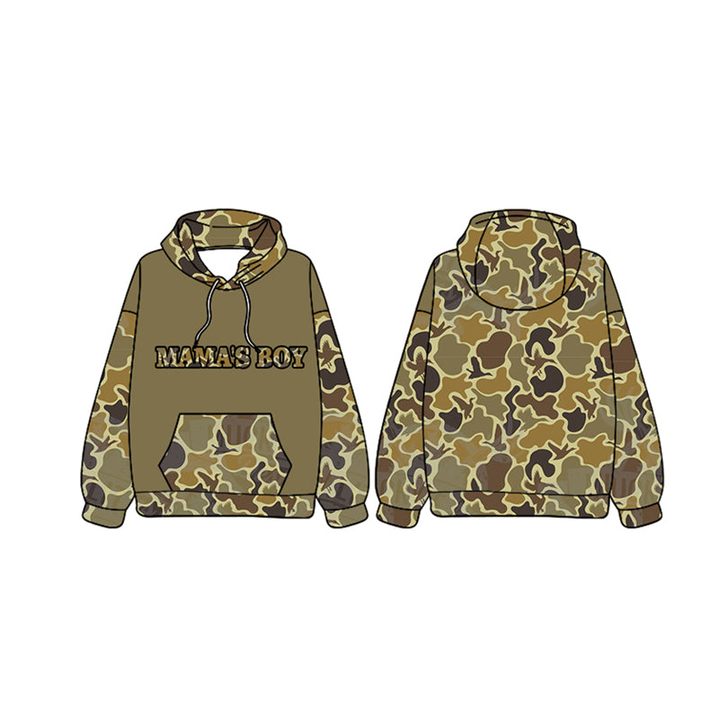 Long sleeves duck camo mama's boy hoodie