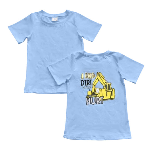 A little dirt never hurt excavator kids boys shirt