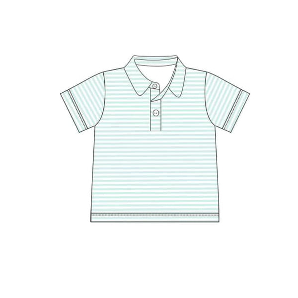 Short sleeves stripe kids boys summer polo shirt