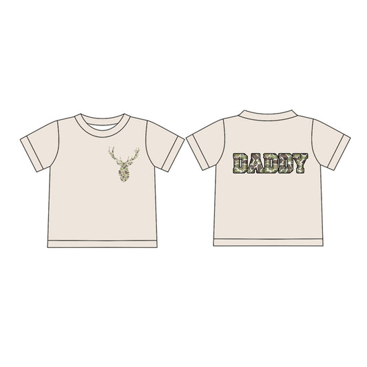 Short sleeves camo deer Daddy adult men shirt