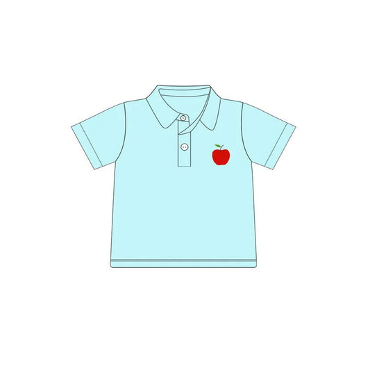 Aqua short sleeves apple kids boys back to school polo shirt