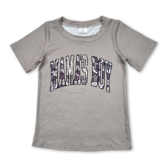 Short sleeves camo mama's boy children shirt