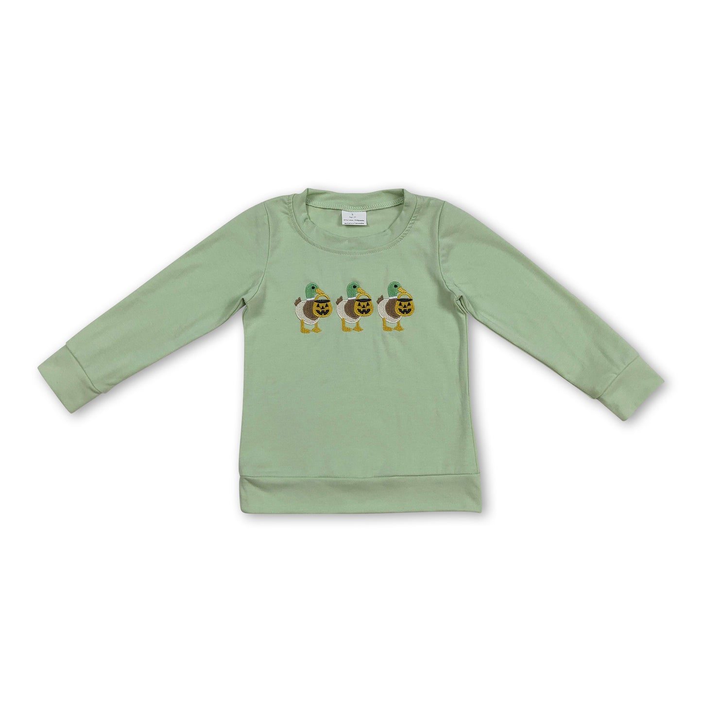 Long sleeves duck pumpkin kids Halloween shirt