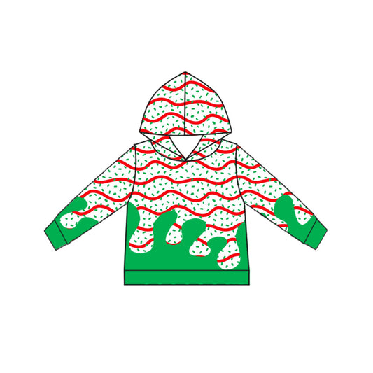Long sleeves Christmas tree cake ice cream sprinkle kids hoodie