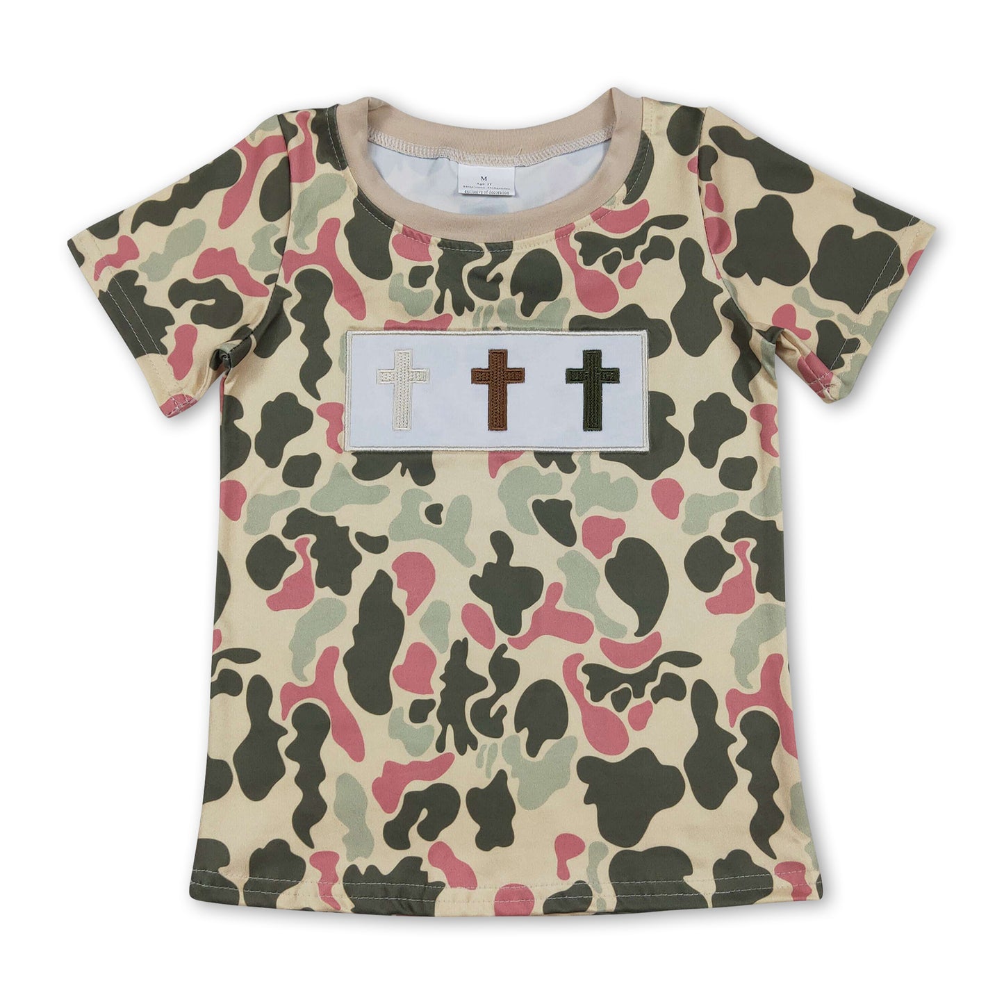 camo cross kids boys summer short top