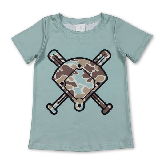 Mint short sleeves golf camo kids boys T-shirt