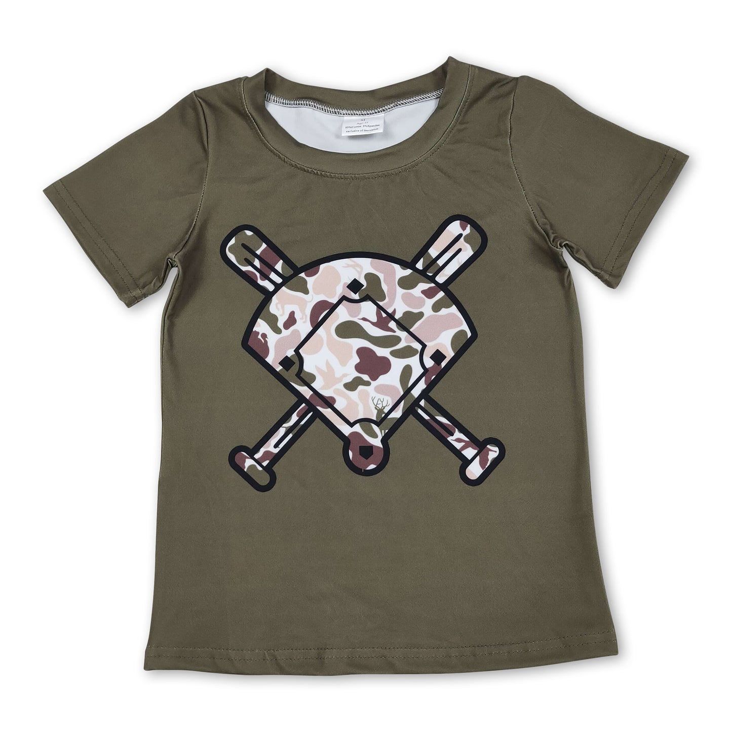 Short sleeves golf hunting camo kids boys T-shirt
