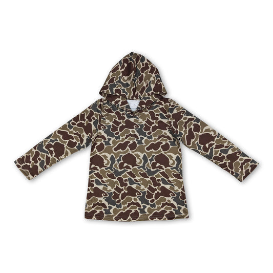 Long sleeves dark camo kids boys hoodies