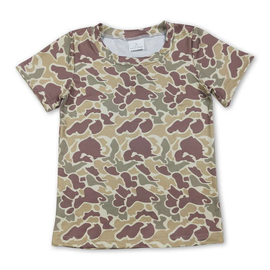 Short sleeves camo kids boys summer t-shirt
