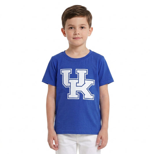 Short sleeves blue U K kids boys team shirt