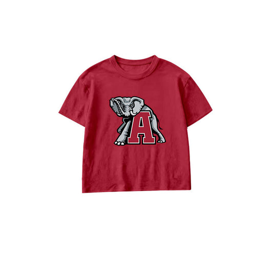 Short sleeves elephant A kids boys team shirt