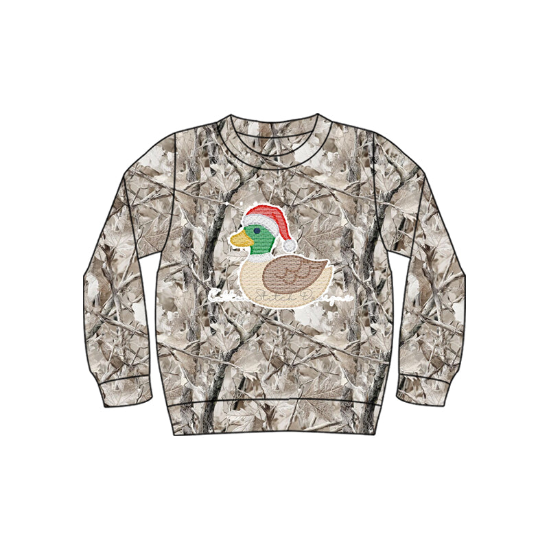 Long sleeves camo kids boys Christmas shirt